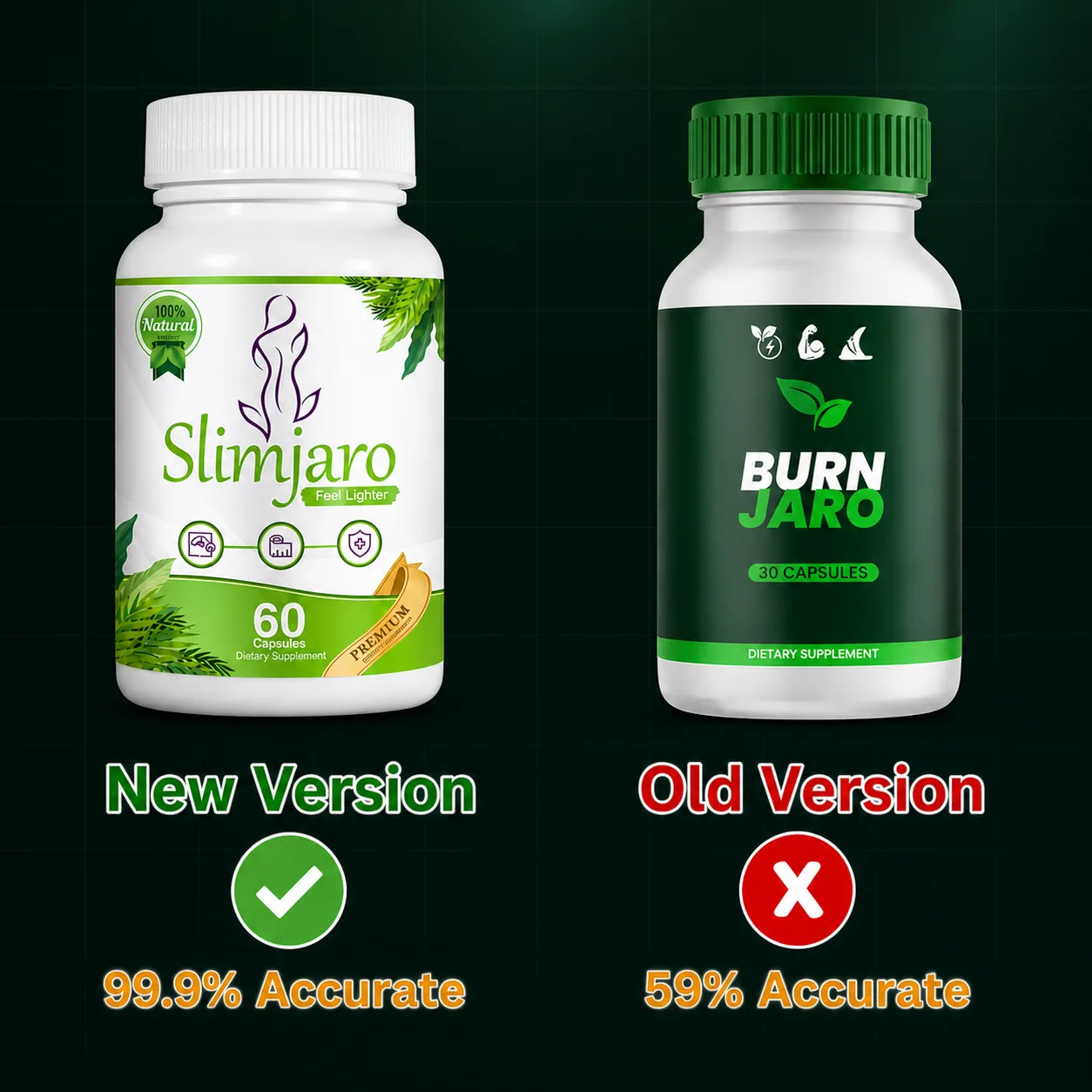 Burn Jaro capsule bottles now introduced as SlimJaro for digestion and metabolism support